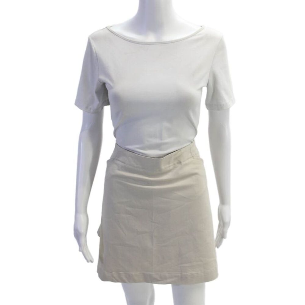 Nike Golf Womens Zip Up Four Pocket Activewear Mini Skort Beige Size 16